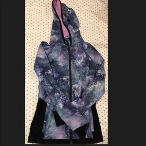 Ivivva girls jacket - size 12 - blue, white, black